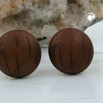 Ohrring 22mm Riss braun-metallic