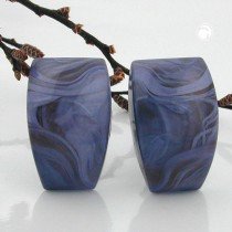 Ohrring Trapez jeansblau-marmoriert