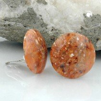 Ohrring 30 rotbraun-schwarz-weiß