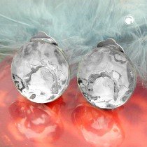 Ohrring silber-verspiegelt gehämmert