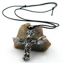 Halskette Anhänger Zinn Totem 100cm