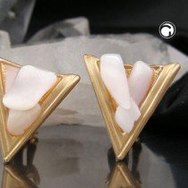 Ohrring Dreieck Perlmutt-weiß go