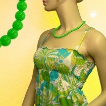 Collier Halskette Perlen 8mm hellgrün-glanz 45cm