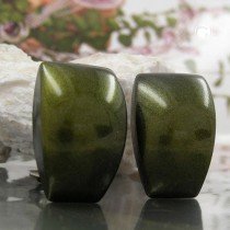 Ohrring Trapez grün-metallic