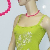 Collier Halskette Perle 8mm rosa-pink 42cm