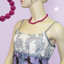 Halskette Perlen 10mm violett-glänzend 45cm