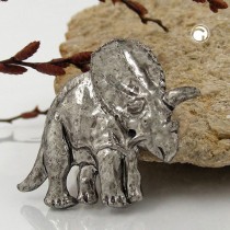 Brosche Triceratops altzinn