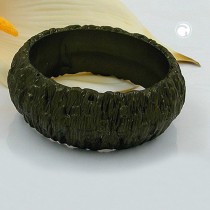 Armreif Borke 87x28mm oliv-metallic