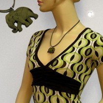 Collier Halskette Elefant olivton-matt 50cm