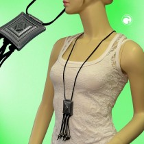 Halskette Viereck altsilber ca. 100cm