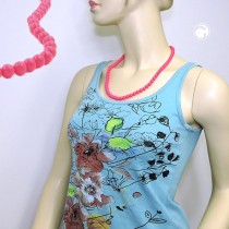 Halskette Perle 8mm rosa-pink-glänzend 60cm