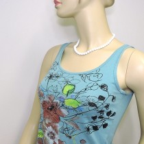 Collier Halskette Perlen 8mm weiß-glänzend 45cm