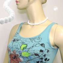 Halskette Perle 10mm weiß-glänzend 40cm