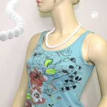 Halskette Perlen 10mm weiß-glänzend 55cm