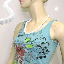 Halskette Perlen 10mm weiß-glänzend 60cm