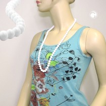 Halskette Perlen 10mm weiß-glänzend 80cm