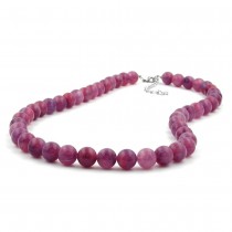 Halskette Perlen 10mm flieder-violett 70cm