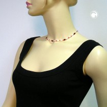 Halskette Kinder rot-weiß-schwarz 40cm