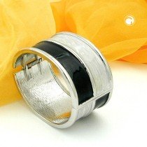 Armreif mit Scharnier schwarz-grau