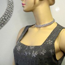 Strasskette rhodiniert