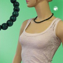 Collier Halskette Perlen 8mm flaschengrün 45cm