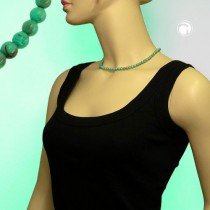 Collier Halskette Perlen türkis-marmor 42cm