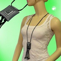 Halskette Viereck altsilber ca. 100cm