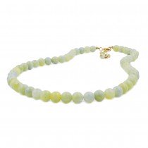 Collier Halskette Perlen 10mm türkis-grün-gelb 50cm