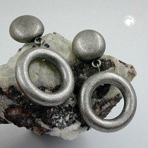 Ohrstecker Hänger Ring altsilber