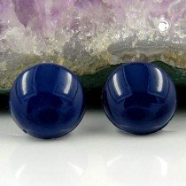 Ohrstecker blau Stift Vollplastik