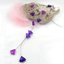 Halskette Dreieck lila-transparent si 90cm