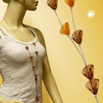 Collier Halskette Dreieck topas-transparent 85cm