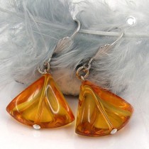 Ohrring Dreieck topas-transparent