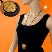 Collier Halskette Anhänger braunton-matt go matt 90cm