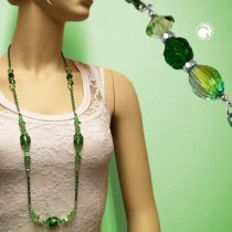 Collier Halskette Steinperle mit AnkerCollier Halskette grün 95cm