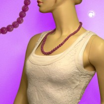 Collier Halskette Perle verlaufend flieder 60cm
