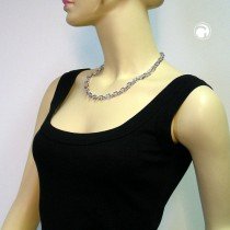 Halskette Anker diamantiert rhodiniert 50cm