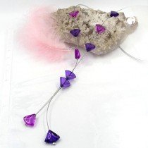 Halskette Dreieck lila-transparent si 90cm