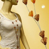 Collier Halskette Dreieck topas-transparent 85cm