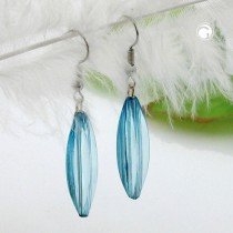 Ohrhaken Olive türkis transparent