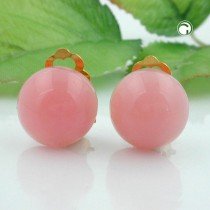 Ohrring 18mm rosa-satt-glänzend