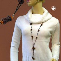 Collier Halskette rostbraun-kupfer 95cm