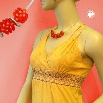 Collier Halskette 5x Spiralperle rot-matt 45cm