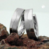 Creolen Ohrringe matt/glänzend Edelstahl