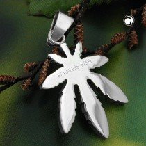 Anhänger Hanfblatt Edelstahl