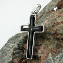Anhänger Kreuz mit Zirkonia Edelstahl