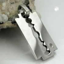 Anhänger Edelstahl Rasierklinge