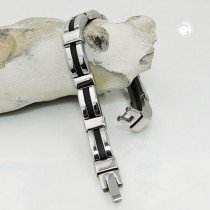 Armband massiv 9 Glieder Edelstahl