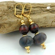 Ohrring Holz dunkelbraun dunkelhorn