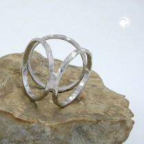 Tuchring weiß-bronze 3 Ringe